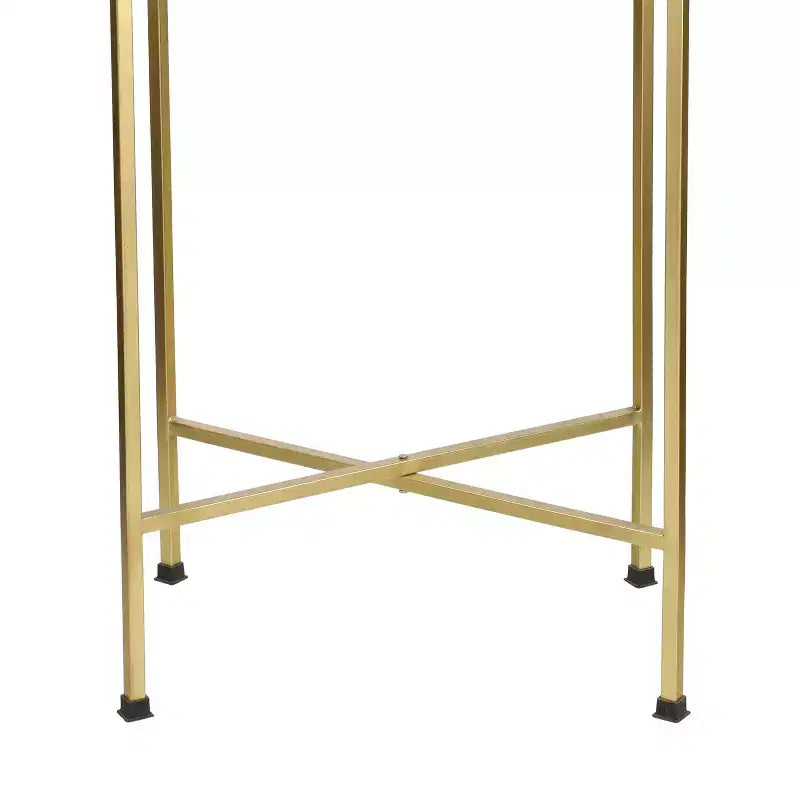 Y Sterling 26.25 Industrial Classic Metal Foldable Rectangular End Table & Side Table with Removable Tray Top