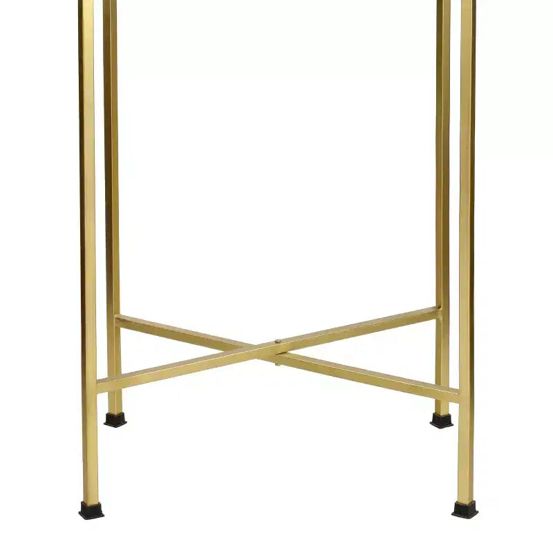 Y Sterling 26.25 Industrial Classic Metal Foldable Rectangular End Table & Side Table with Removable Tray Top