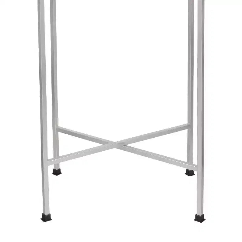 Y Sterling 26.25 Industrial Classic Metal Foldable Rectangular End Table & Side Table with Removable Tray Top