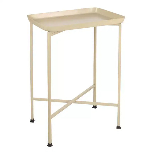 JONATHAN Y Sterling 26.25 Industrial Classic Metal Foldable Rectangular End Table & Side Table with Removable Tray Top