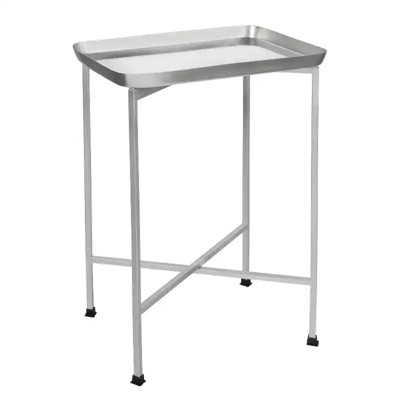 Y Sterling 26.25 Industrial Classic Metal Foldable Rectangular End Table & Side Table with Removable Tray Top