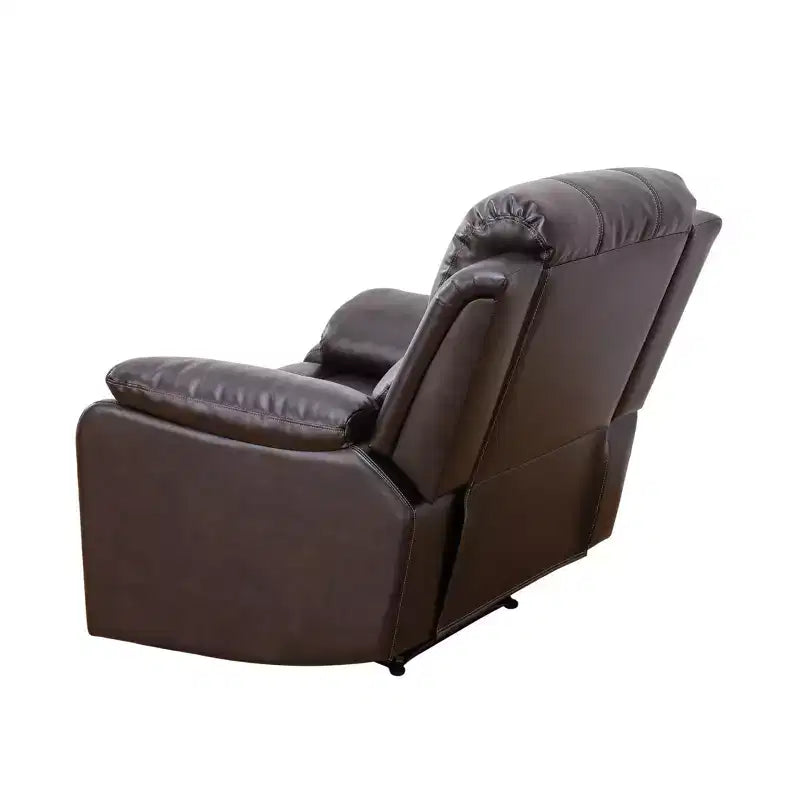 Power Recliner Chair, Breathable Leather Reclining Chair with Adjustable Backrest for Living Room, Brown