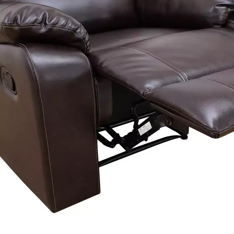 Power Recliner Chair, Breathable Leather Reclining Chair with Adjustable Backrest for Living Room, Brown