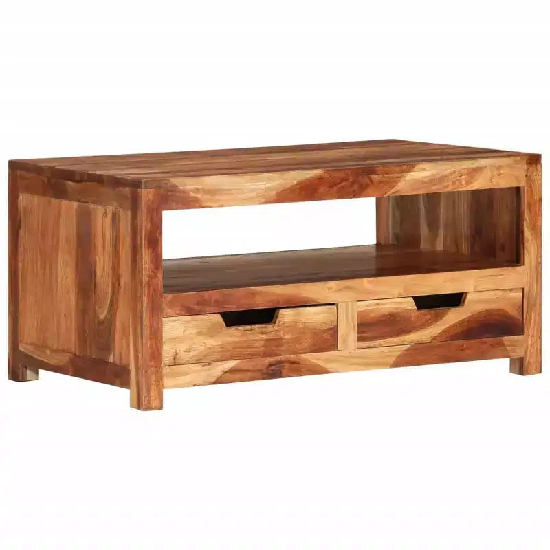 Coffee Table Light Brown Solid Acacia Wood