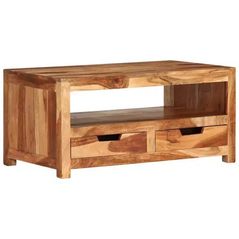 Coffee Table Light Brown Solid Acacia Wood