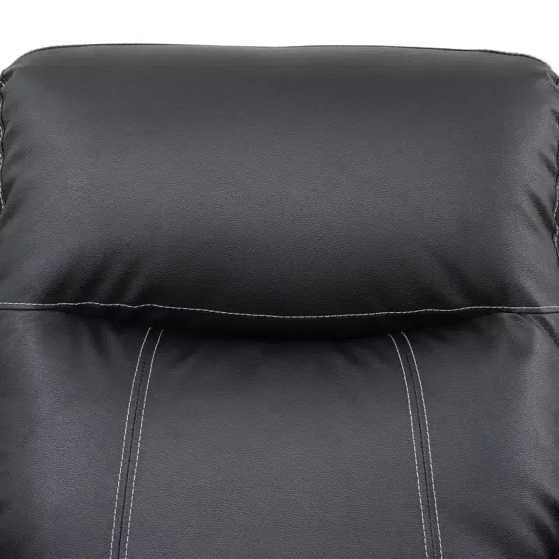 Reclining Loveseat, 2-Seat Breathable Semi-PU Leather Recliner with Adjustable Backrests for Living Room, Black