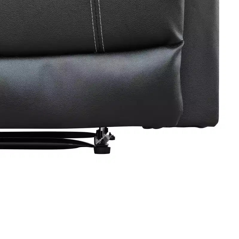 Reclining Loveseat, 2-Seat Breathable Semi-PU Leather Recliner with Adjustable Backrests for Living Room, Black
