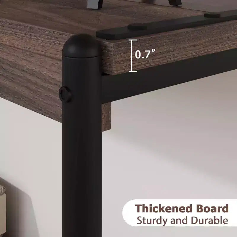 40 2-Tier Console Table Sofa Table with Open Shelf (50lbs Capacity, for Entryway/Living Room/Hallway)