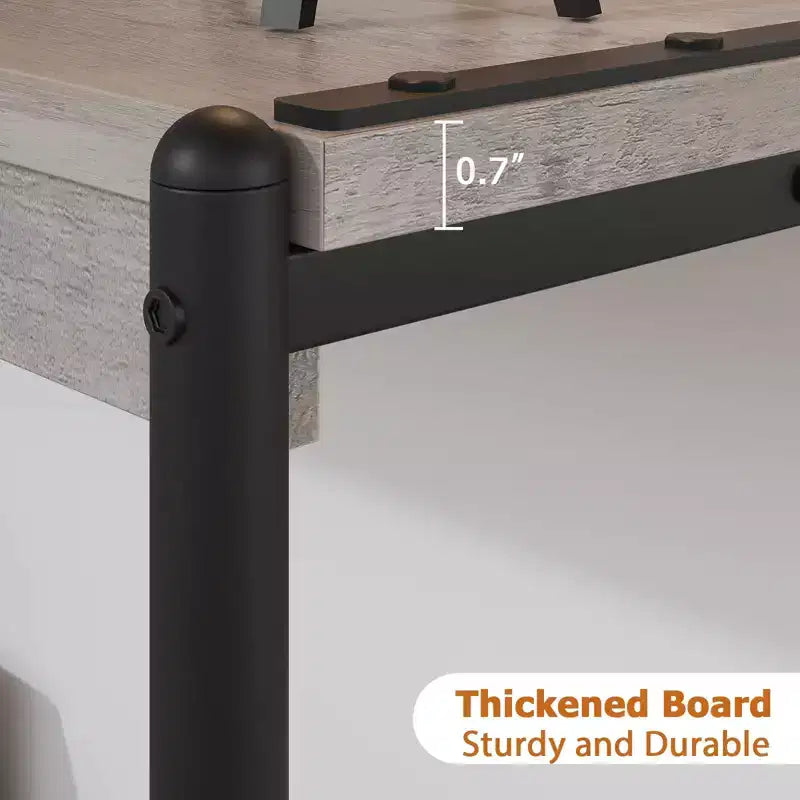 40 2-Tier Console Table Sofa Table with Open Shelf (50lbs Capacity, for Entryway/Living Room/Hallway)