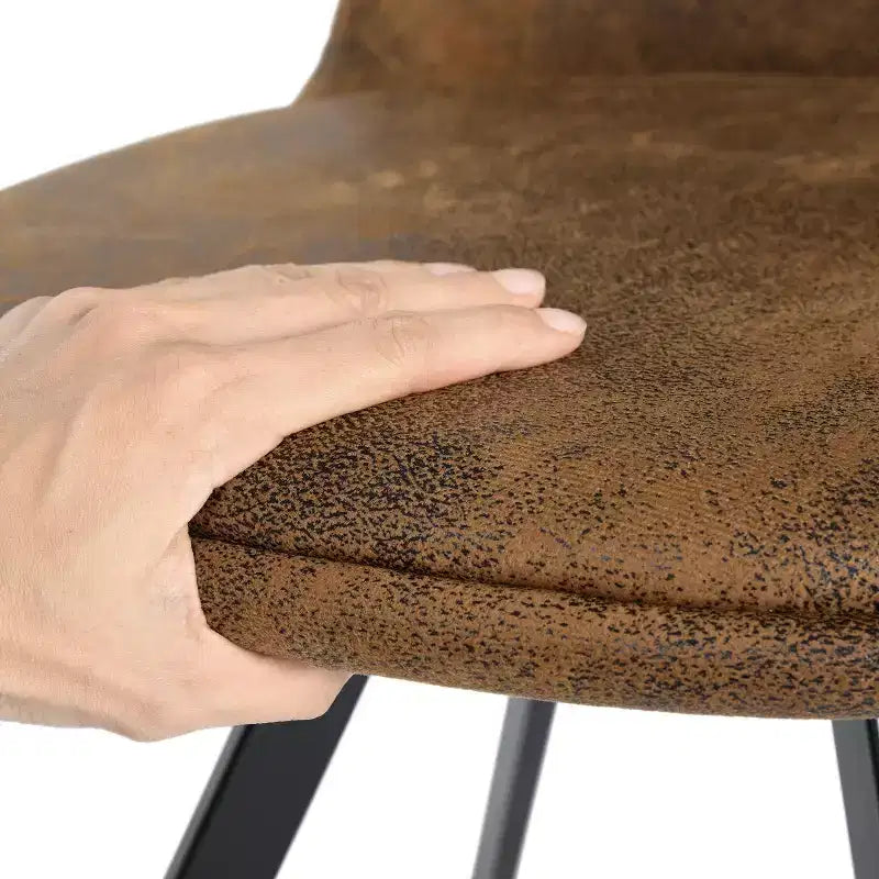 Set of 4 Suede Swivel Dining Chairs with 360 Rotation for Kitchen & Dining Room, Small Space, Brown