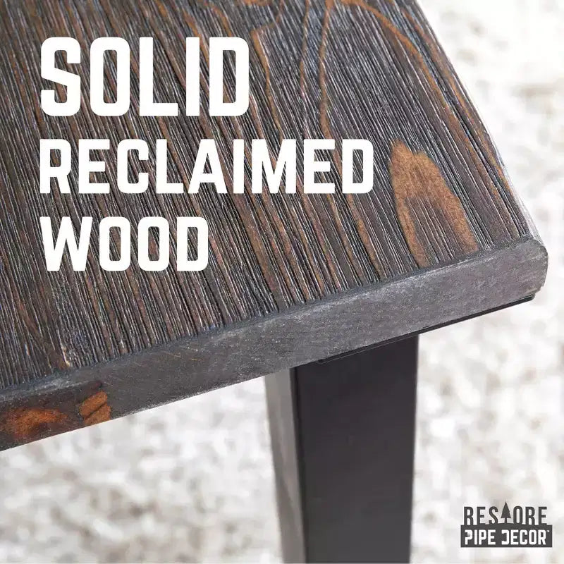 Black Solid Wood Desk with 28 in. High-Rise Legs