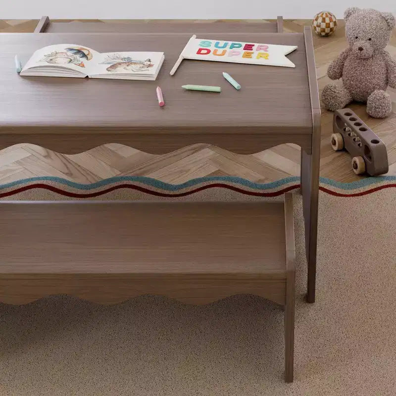 3pc Casablanca Deluxe Montessori Kids Activity Table and Bench Set
