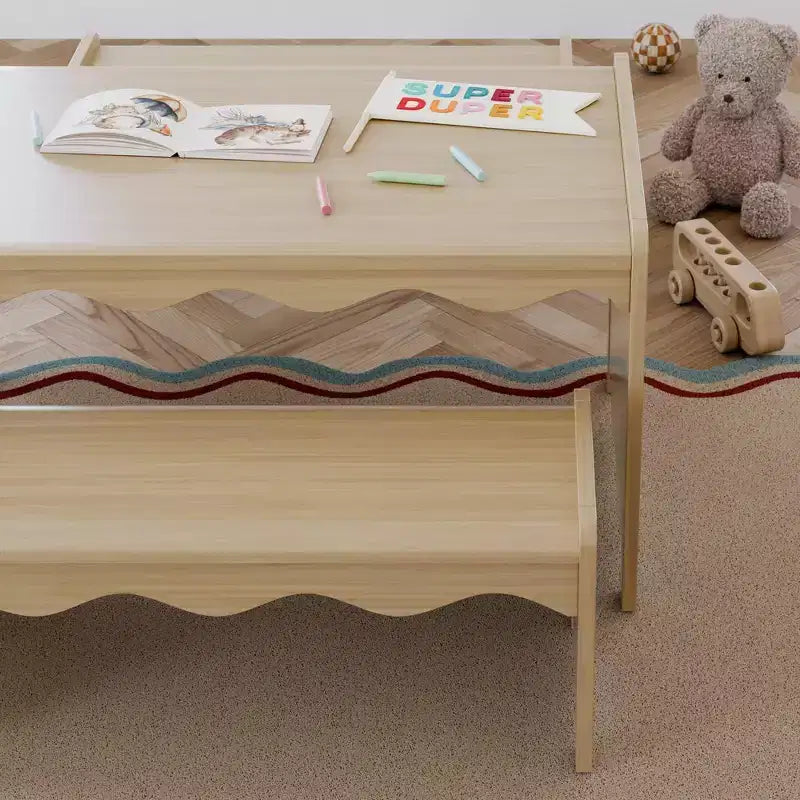 3pc Casablanca Deluxe Montessori Kids Activity Table and Bench Set