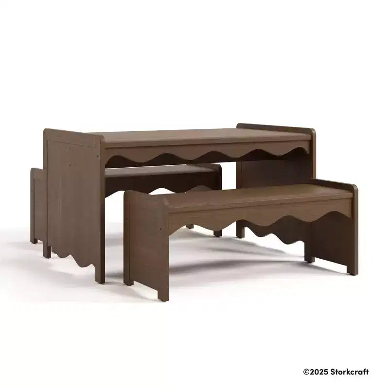 3pc Casablanca Deluxe Montessori Kids Activity Table and Bench Set