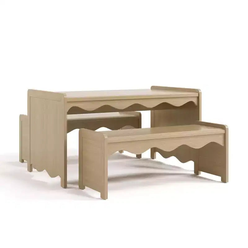 3pc Casablanca Deluxe Montessori Kids Activity Table and Bench Set
