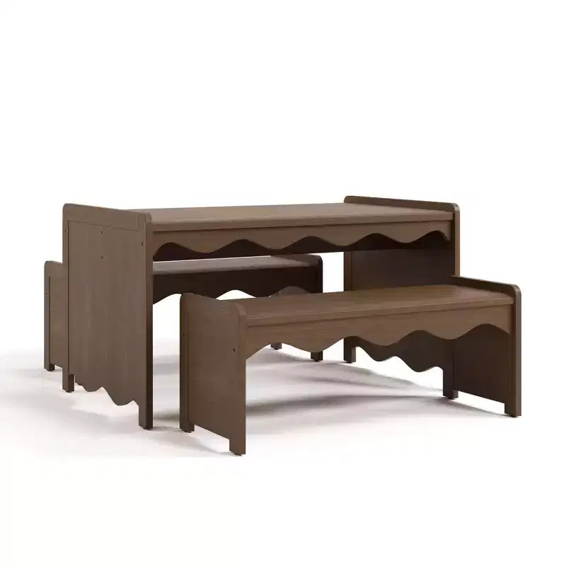3pc Casablanca Deluxe Montessori Kids Activity Table and Bench Set