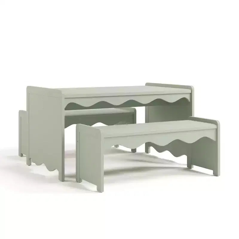 3pc Casablanca Deluxe Montessori Kids Activity Table and Bench Set