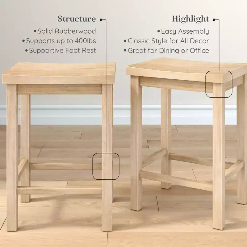 Stool Counter Height, (24in) - 2 pack