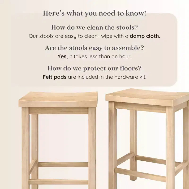 Stool Counter Height, (24in) - 2 pack