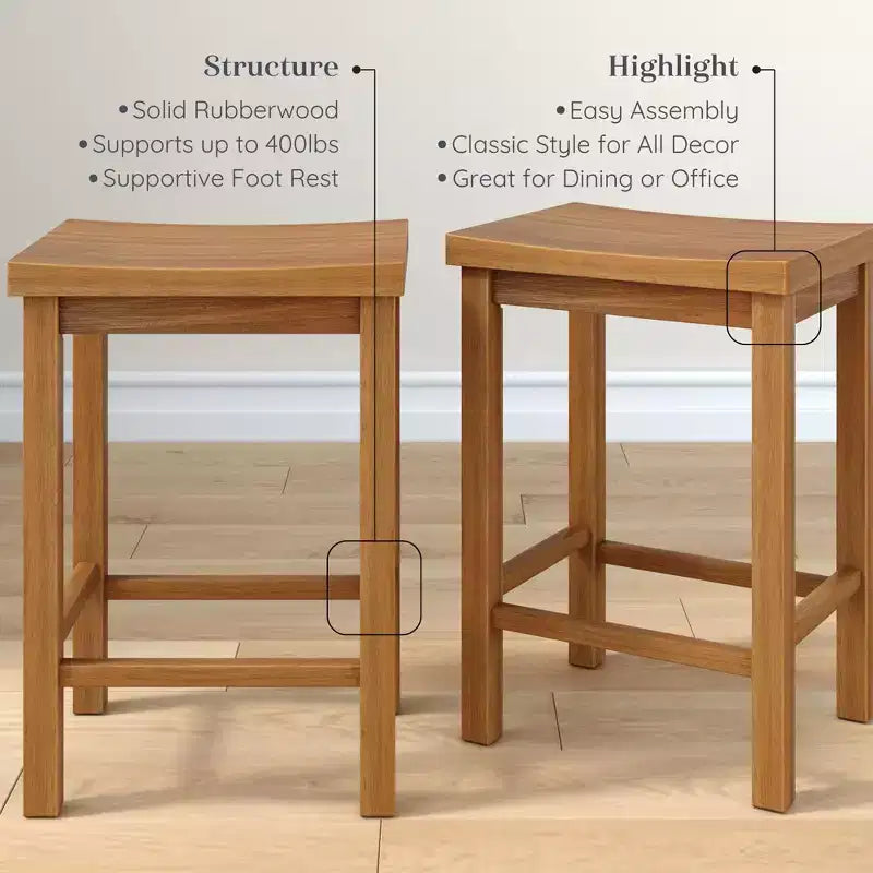 Stool Counter Height, (24in) - 2 pack