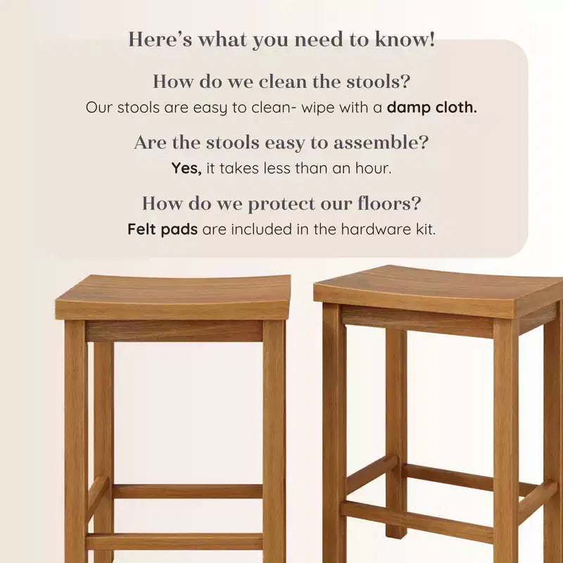 Stool Counter Height, (24in) - 2 pack