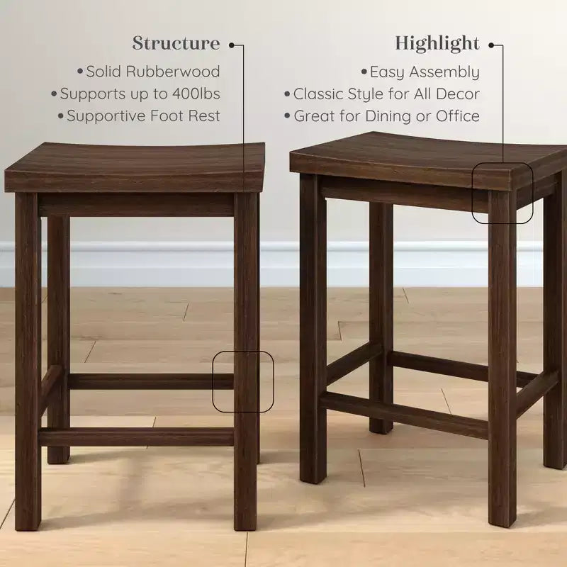 Stool Counter Height, (24in) - 2 pack