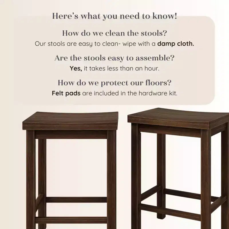 Stool Counter Height, (24in) - 2 pack