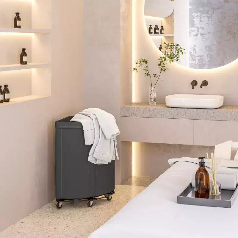 Heavy-Duty Rolling Corner Laundry Room Hamper