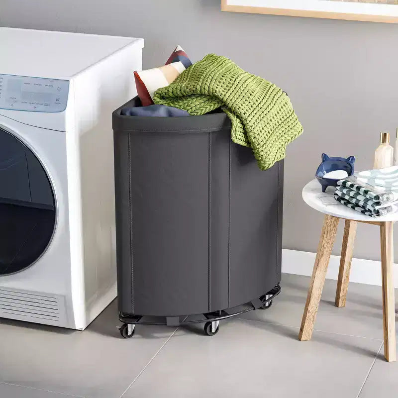 Heavy-Duty Rolling Corner Laundry Room Hamper