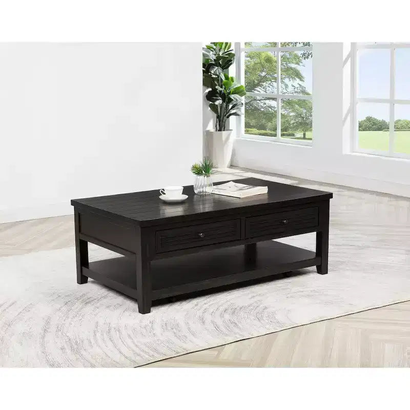Coaster,Concord 2-drawer Rectangular Coffee Table Distressed Java