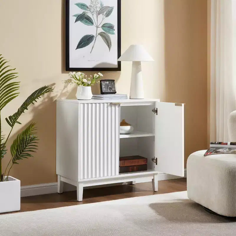 Small Accent Sideboard Cabinet, Compact Storage Cabinet for Kitchen, Dining Room, or Living Room -