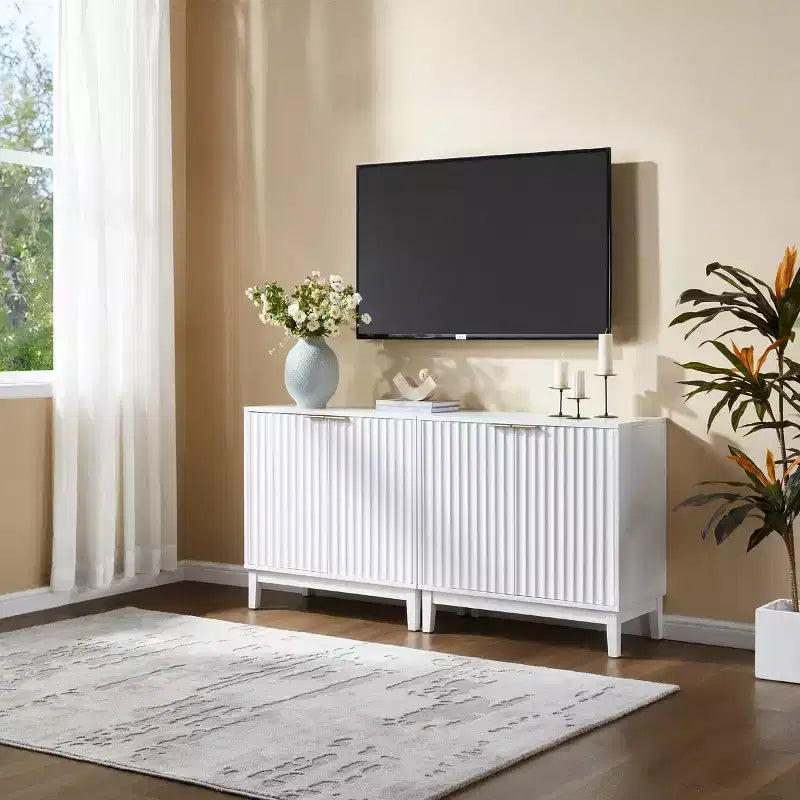 Small Accent Sideboard Cabinet, Compact Storage Cabinet for Kitchen, Dining Room, or Living Room -