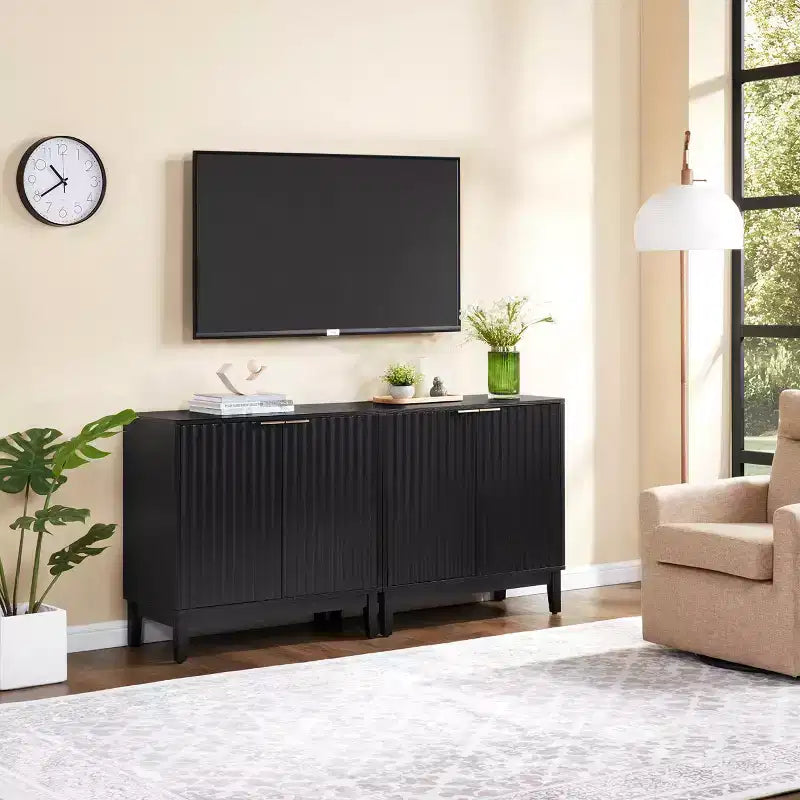 Small Accent Sideboard Cabinet, Compact Storage Cabinet for Kitchen, Dining Room, or Living Room -