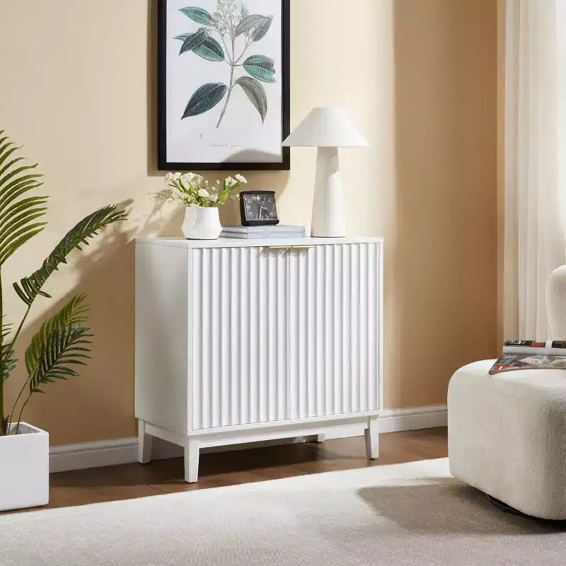 Small Accent Sideboard Cabinet, Compact Storage Cabinet for Kitchen, Dining Room, or Living Room -