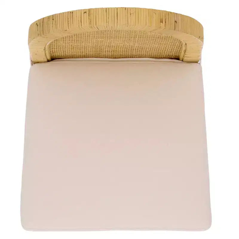 Tojo Cane Round Back Bar Stool - BST6506A - Natural/White - Safavieh