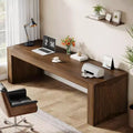 Lantine 79-Inch Extra Long Desk, Two Person Double Desk for Home Office, Wooden Long Computer Desk Writing Table for Office, Dark Brown