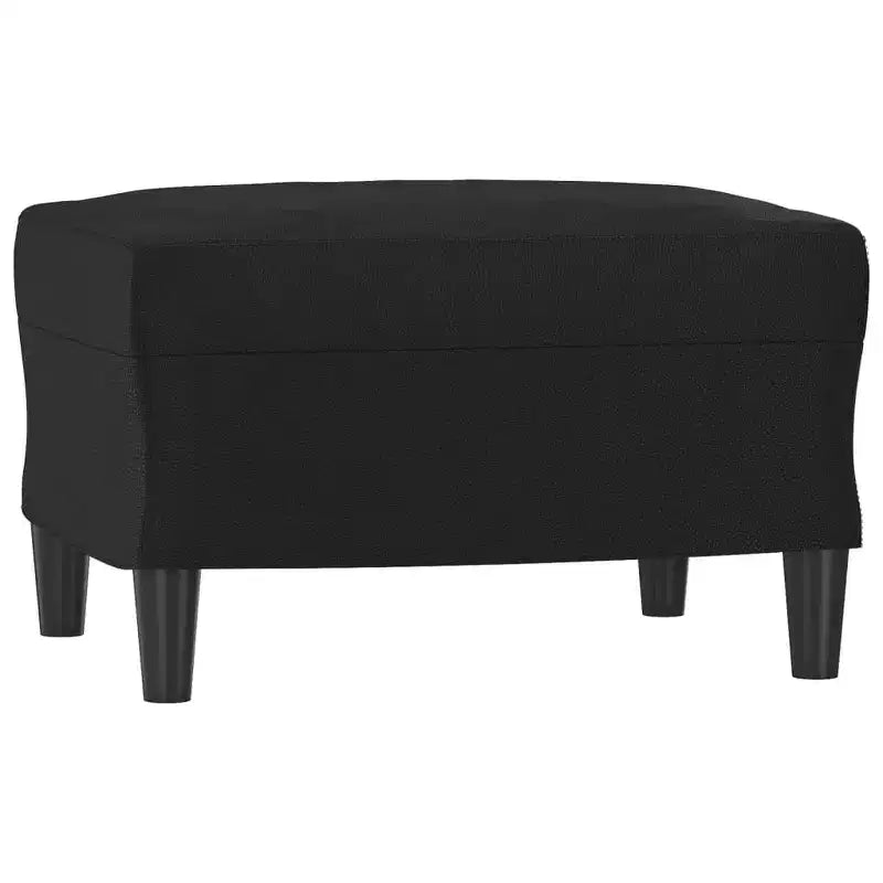Sofa Chair with Footstool Black 23.6 Faux Leather