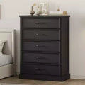 42.7 Tall Farmhouse 5 Drawer Dresser, 5 Chest of Drawers Nightstand with Sturdy Foundation, Wooden Cabinet for Bedroom Living Room Nursery